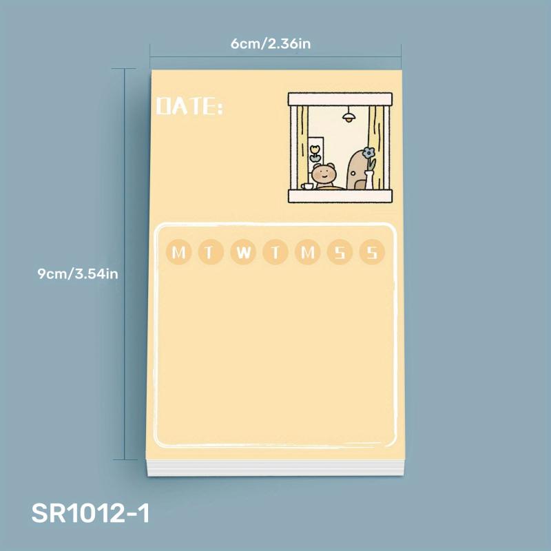 Cute Cartoon Sticky Notes To Do List Planner School Supplies