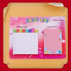 Student Plan Self Discipline Sticky Note Paper Creative Sticker Week Schedule