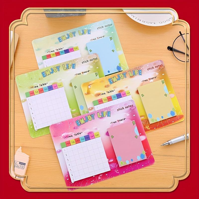 Student Plan Self Discipline Sticky Note Paper Creative Sticker Week Schedule