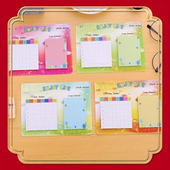 Student Plan Self Discipline Sticky Note Paper Creative Sticker Week Schedule