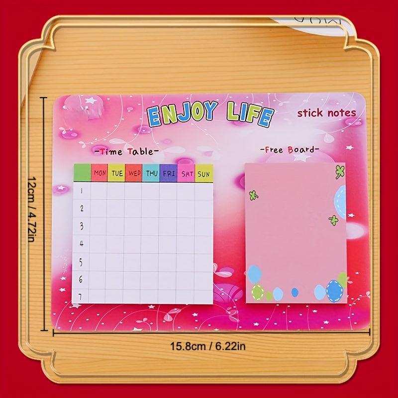 Student Plan Self Discipline Sticky Note Paper Creative Sticker Week Schedule