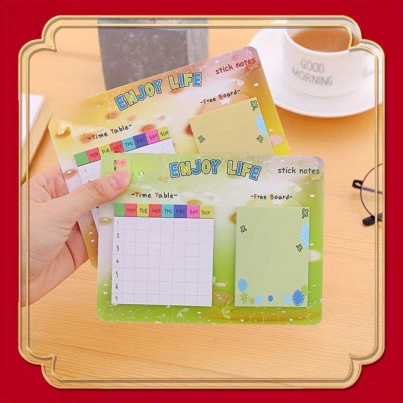 Student Plan Self Discipline Sticky Note Paper Creative Sticker Week Schedule