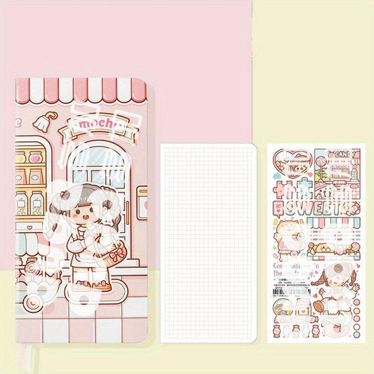 Heart Grid Journal Notebook - Good Looking Weeks Journal Girl