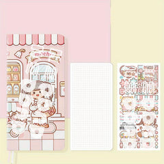 Heart Grid Journal Notebook - Good Looking Weeks Journal Girl