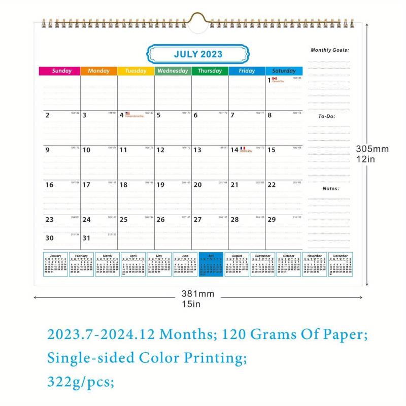 2023 Calendar 20 Sheets Single Sided 120g Writing Paper