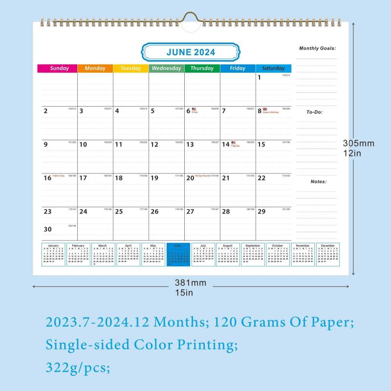 2023 Calendar 20 Sheets Single Sided 120g Writing Paper