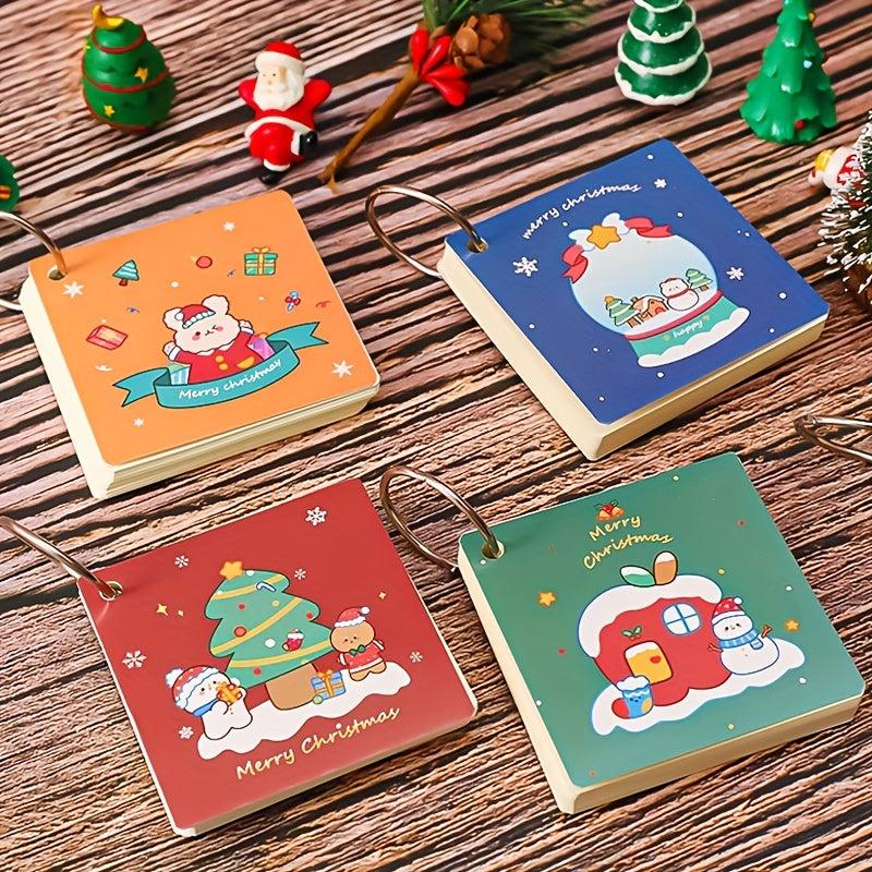 Christmas Notebook Portable Notepad Detachable Loose leaf Student Word Book