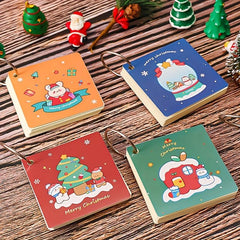 Christmas Notebook Portable Notepad Detachable Loose leaf Student Word Book