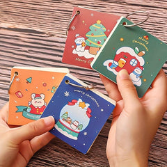 Christmas Notebook Portable Notepad Detachable Loose leaf Student Word Book