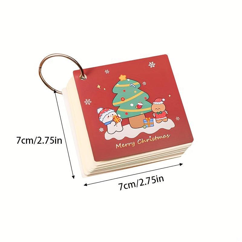 Christmas Notebook Portable Notepad Detachable Loose leaf Student Word Book