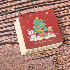 Christmas Notebook Portable Notepad Detachable Loose leaf Student Word Book