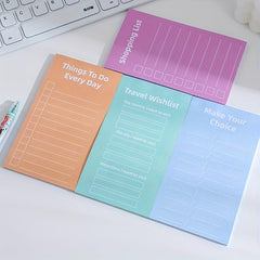 Tourist Memo Daily Plan Student Memo Book