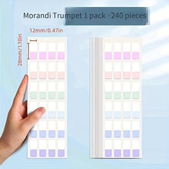 Morandi Color Index Stickers, Writable, Easy to Tear