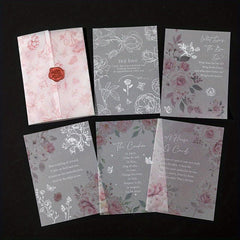 Chinese Style Translucent Paper with Handicraft Flowers