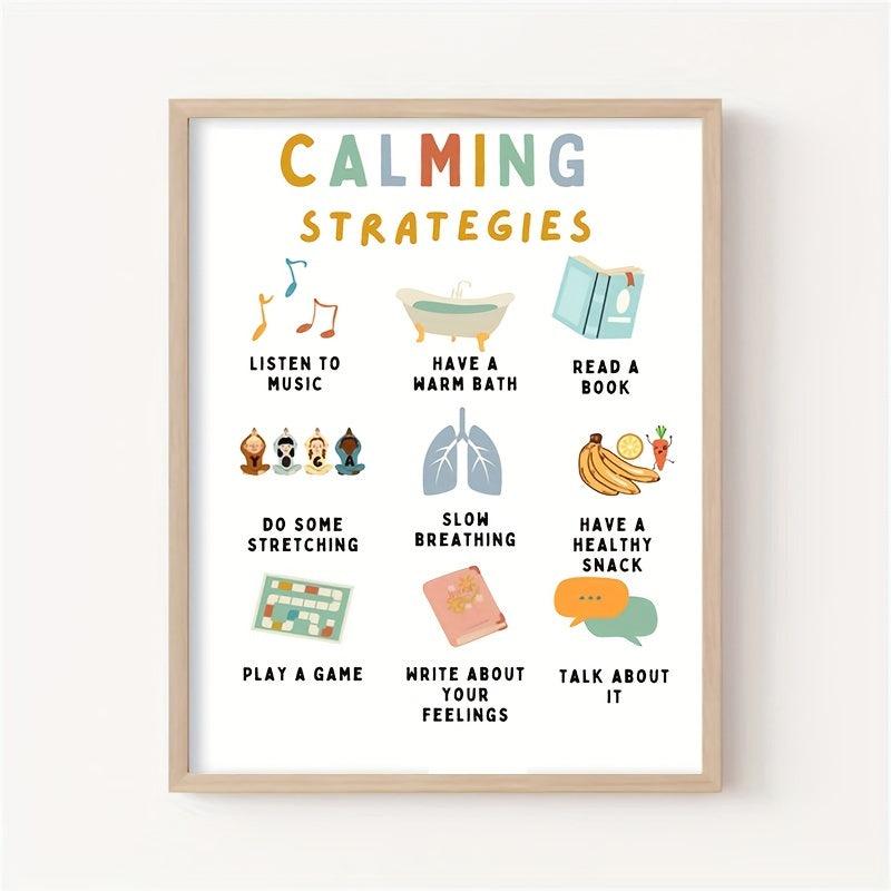 Calming Strategies Student Poster Feelings Print Growth Mindset