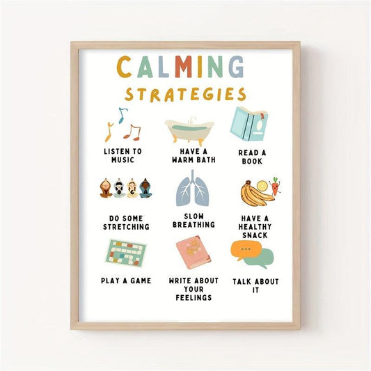 Calming Strategies Student Poster Feelings Print Growth Mindset