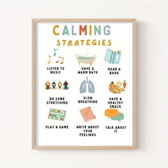 Calming Strategies Student Poster Feelings Print Growth Mindset