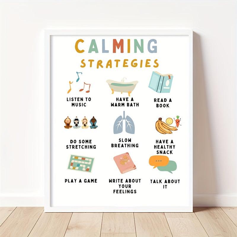 Calming Strategies Student Poster Feelings Print Growth Mindset
