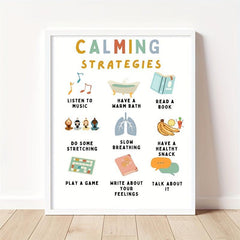 Calming Strategies Student Poster Feelings Print Growth Mindset