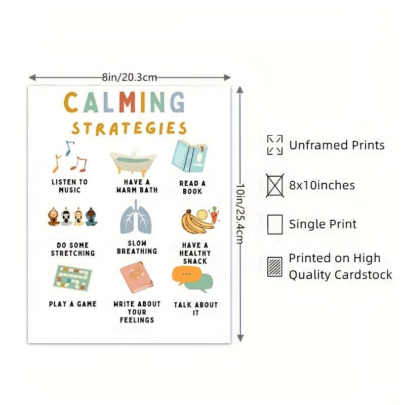 Calming Strategies Student Poster Feelings Print Growth Mindset