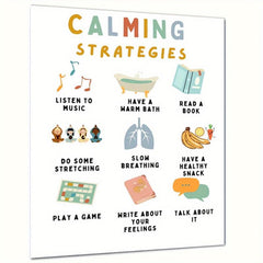 Calming Strategies Student Poster Feelings Print Growth Mindset