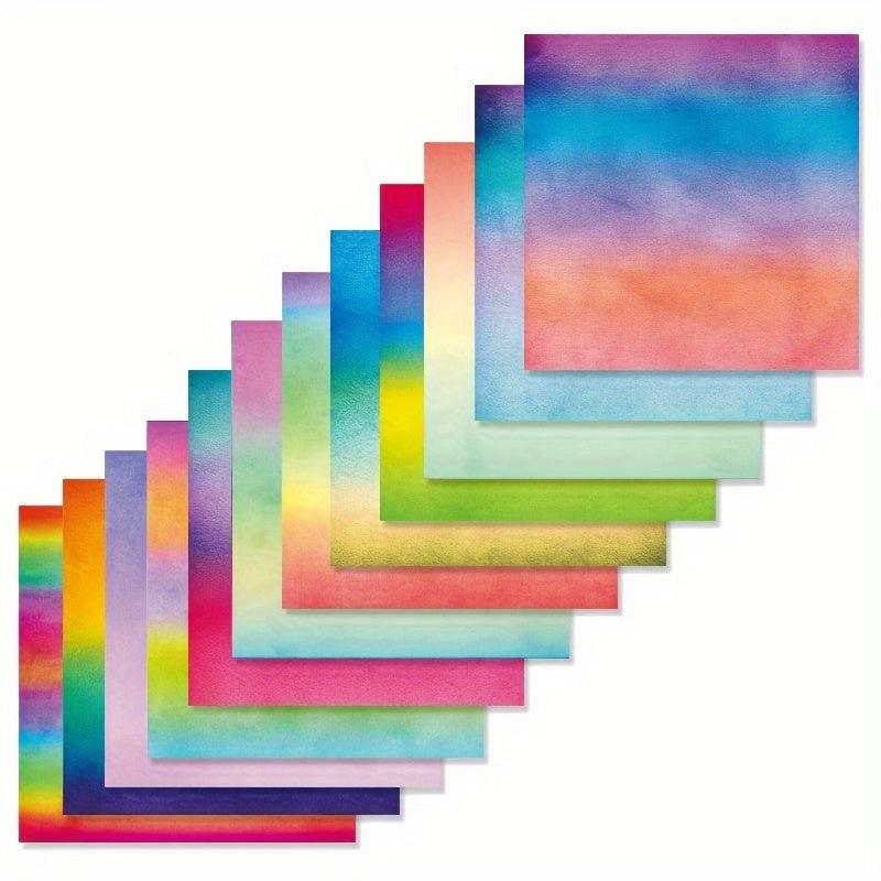 24sheets Rainbow Style DIY Decorative Paper Pad for DIY Crafts