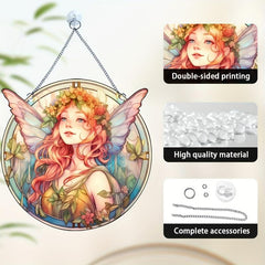 Acrylic Alien Fairy Girl Window Wall Decoration