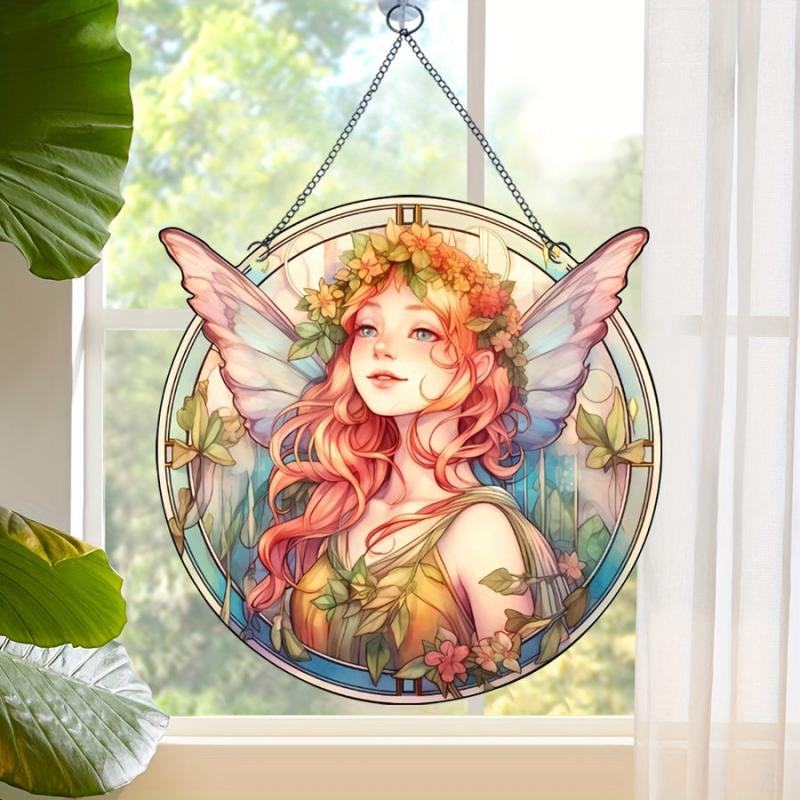 Acrylic Alien Fairy Girl Window Wall Decoration
