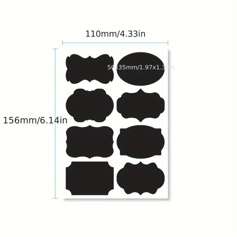 8pcs Vinyl Chalkboard Label Stickers Blackboard ChalkBoard Stickers