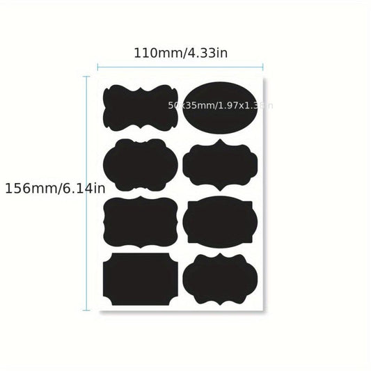 8pcs Vinyl Chalkboard Label Stickers Blackboard ChalkBoard Stickers