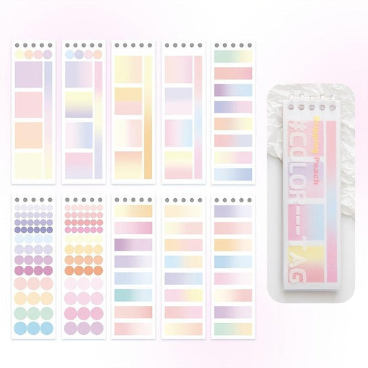 Gradient pattern Loose leaf And Paper Label Index Stickers
