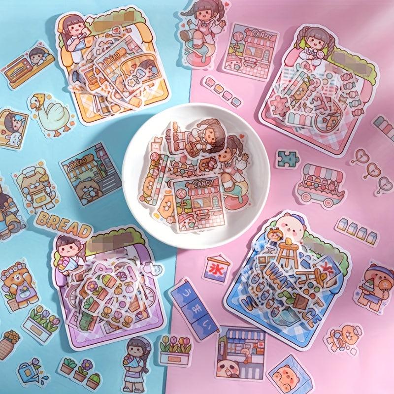 Sweet Potato Hand Ledger Sticker Set - Guka Ins Wind Beauty Girl