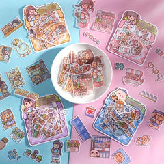 Sweet Potato Hand Ledger Sticker Set - Guka Ins Wind Beauty Girl