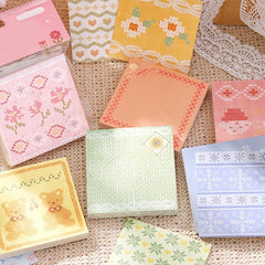 120pcs Fresh & Fabric Dance Sticky Note Paper 80mm