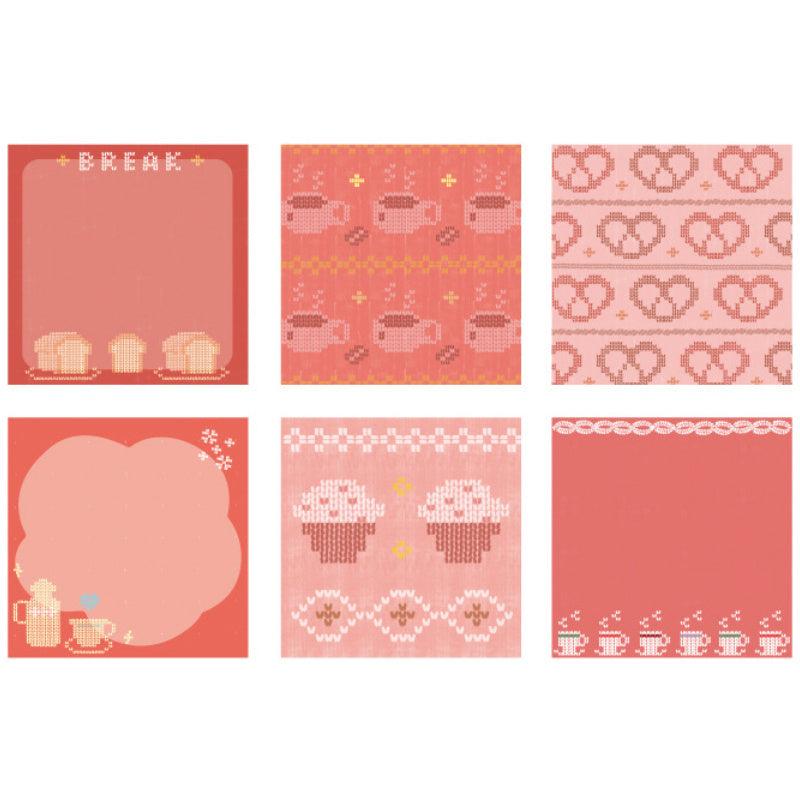 120pcs Fresh & Fabric Dance Sticky Note Paper 80mm