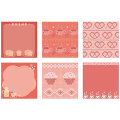 120pcs Fresh & Fabric Dance Sticky Note Paper 80mm