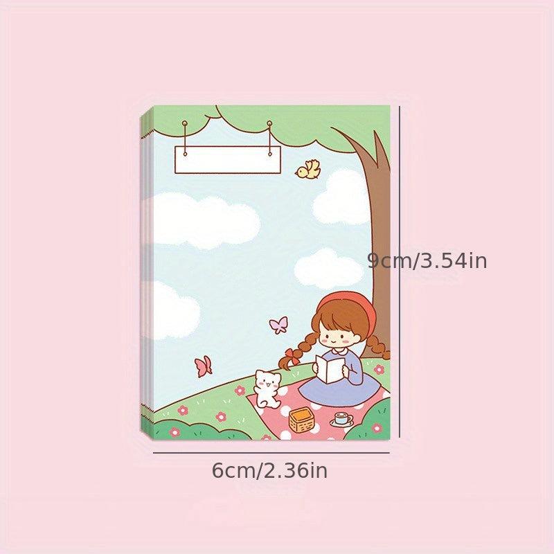 Girl Memo Pads Cartoon Message Paper