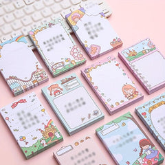 Girl Memo Pads Cartoon Message Paper