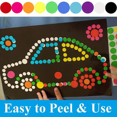 1200PCS Dot Stickers 7 62 10 Coding Labels Round Colored Dot Stickers