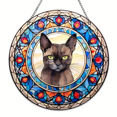 Acrylic Jewel Cat Scratch Sun Window Hanging Panel Decor