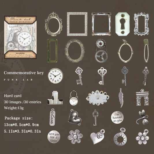 30 Pieces Vintage Hollow Alphanumeric Decorative Paper