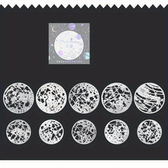 10pcs Retro Hollow Moon Phase Paper for Landscaping, 10x4x2In, 13x5x1In