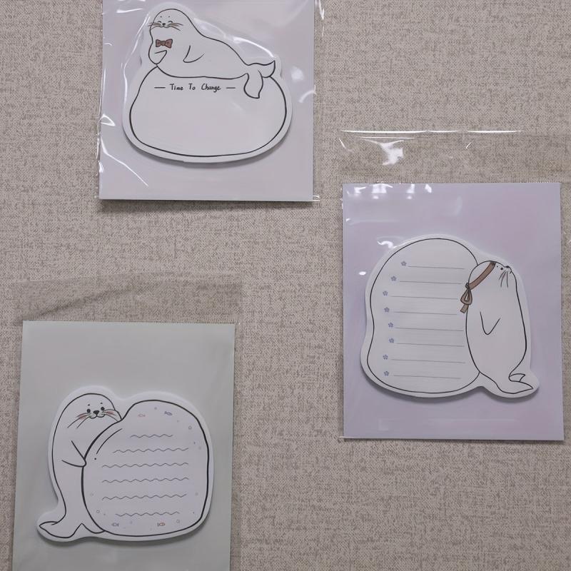30-Pack Cartoon Seal Sticky Notes for Office and Students