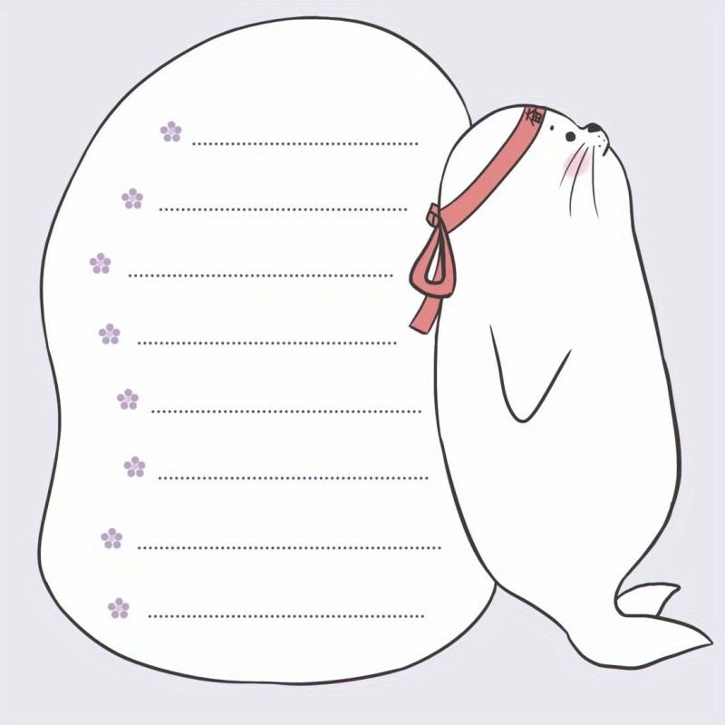 30-Pack Cartoon Seal Sticky Notes for Office and Students