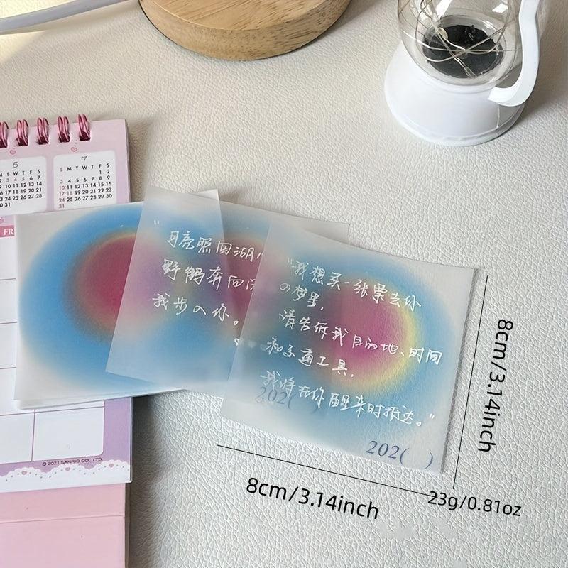 Girls' Heart Sulfuric Acid Memo Book Non Stickable Sticky Note