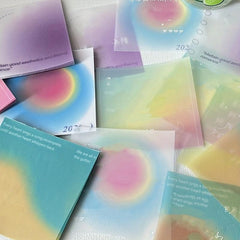 Girls' Heart Sulfuric Acid Memo Book Non Stickable Sticky Note