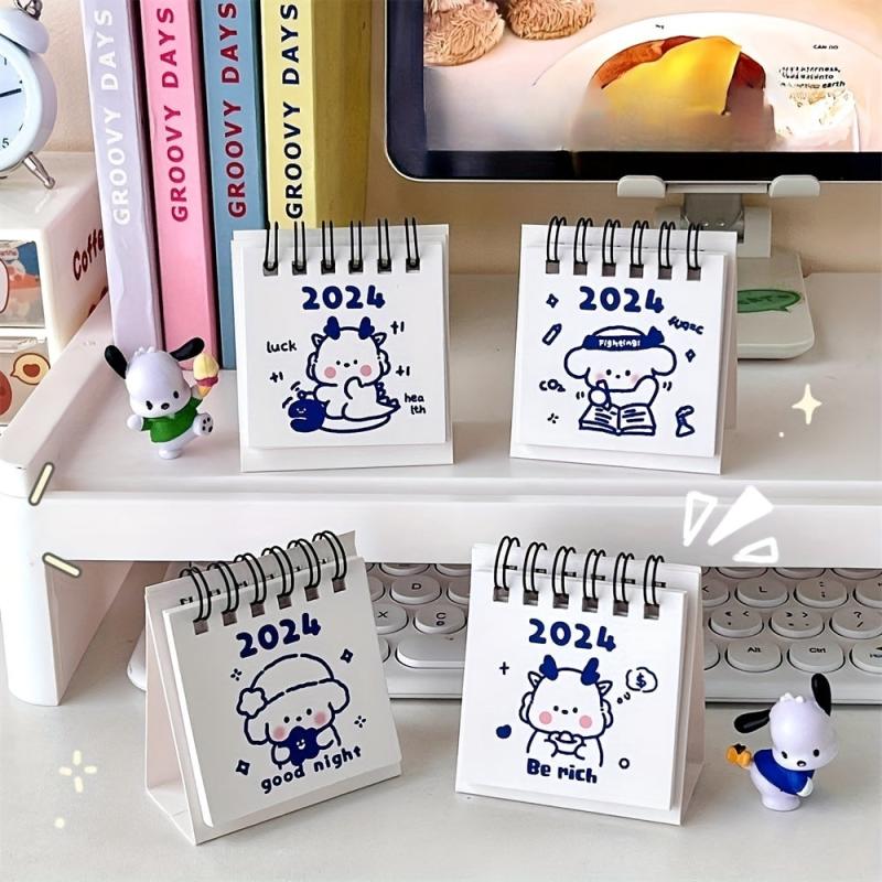 Cartoon Mini Desk Calendar - Student Self-discipline Punch Card Calendar
