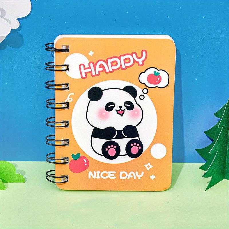Cartoon Panda Coil Book Portable Pocket Notepad