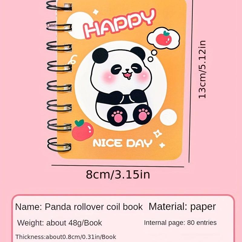 Cartoon Panda Coil Book Portable Pocket Notepad