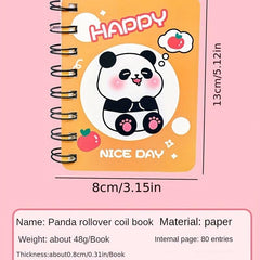Cartoon Panda Coil Book Portable Pocket Notepad
